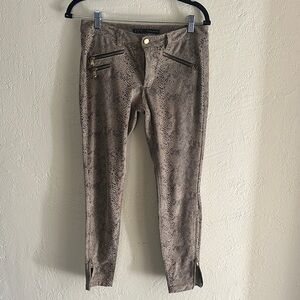 Zara Basic Brown Snakeskin Pants